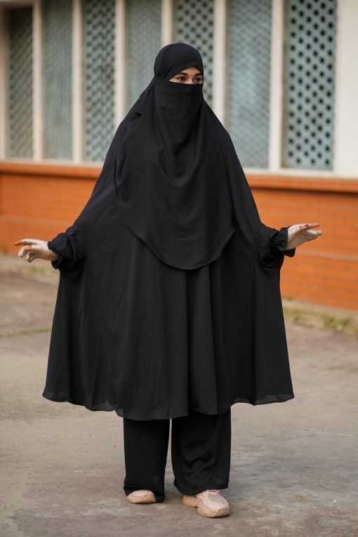 Dubai Cherry Plazo Khimar Set – SP3